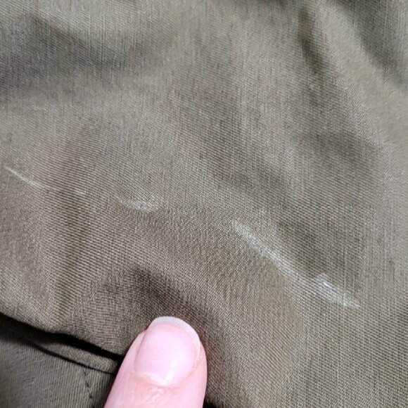 URBAN RESEARCH Rosso Women Jacket M/L Green Hooded Raccoon Fur Trim Anorak Parka - Picture 12 of 14